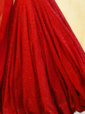 Wonderful Red Sequins Georgette Sangeet Wear Lehenga Choli - Ethnic Plus In