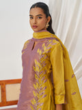 Regal Yellow Mirror Work Organza Haldi Wear Pant Salwar Suit
