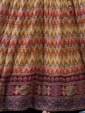 Spectacular Multi-Color Digital Printed Chinon Wedding Lehenga Choli