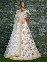 Sabyasachi Off-White Embroidered Heavy Silk Wedding Lehenga Choli