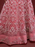 Alluring Pink Dori Work Soft Net Ceremony Wear Lehenga Choli