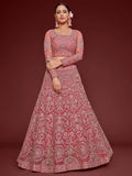 Captivating Pink Embroidered Soft Net Event Wear Lehenga Choli