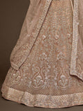 Gorgeous Beige Embroidered Soft Net Occasion Wear Lehenga Choli