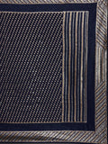Adorable Navy Blue Sequins Georgette Party Wear Saree With Blouse