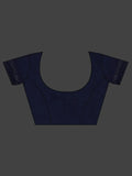 Adorable Navy Blue Sequins Georgette Party Wear Saree With Blouse