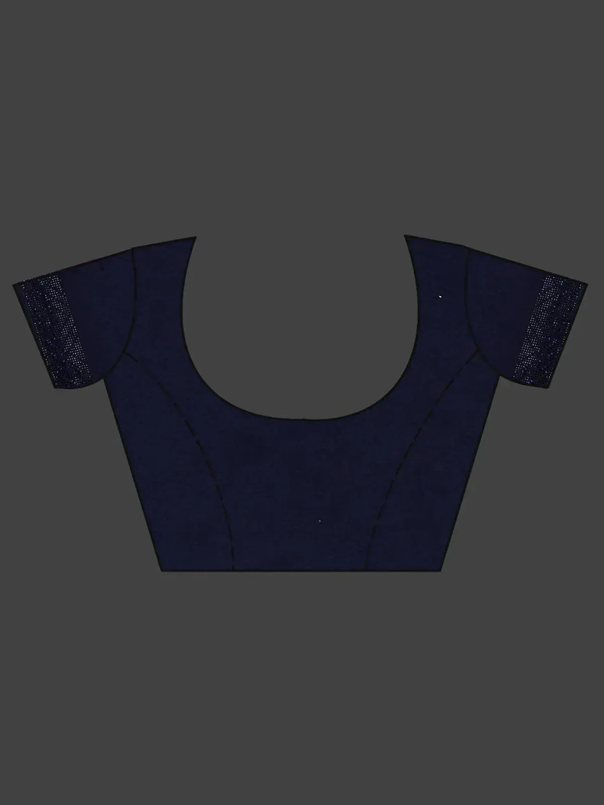 Navy blue designer blouse with sequin sleeves for ethnic wear