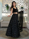 Marvelous Black Sequins Organza Party Wear Lehenga Choli