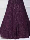 Wonderful Purple Sequins Georgette Party Wear Lehenga Choli