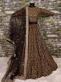 Black Zari Embroidered Silk Bridal Lehenga Choli