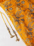 Yellow Embroidery Thai Silk Bridal Lehenga Choli