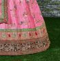 Pink Embroidered Art Silk Bridal Lehenga Choli (Default)