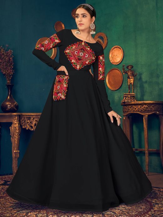 Buy Explore Best Black Color Gown in best price range - Kloth Trend