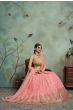 Baby Pink Sequins Net Bridal Lehenga Choli (Default)