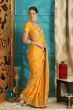 Yellow Silk Embroidered Saree With Blouse