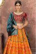 Orange-Maroon Banarasi Silk Bridal Lehenga Choli (Default)