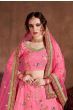 Pink Embellished Bridal Wear Lehenga Choli (Default)