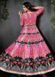 Pink Digital Floral Printed Readymade Gown
