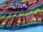 Alia Bhatt Multi Color Striped Printed Georgette Party Wear Saree