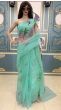 Kareena Kapoor Designer Green Bebo Printed Organza Saree