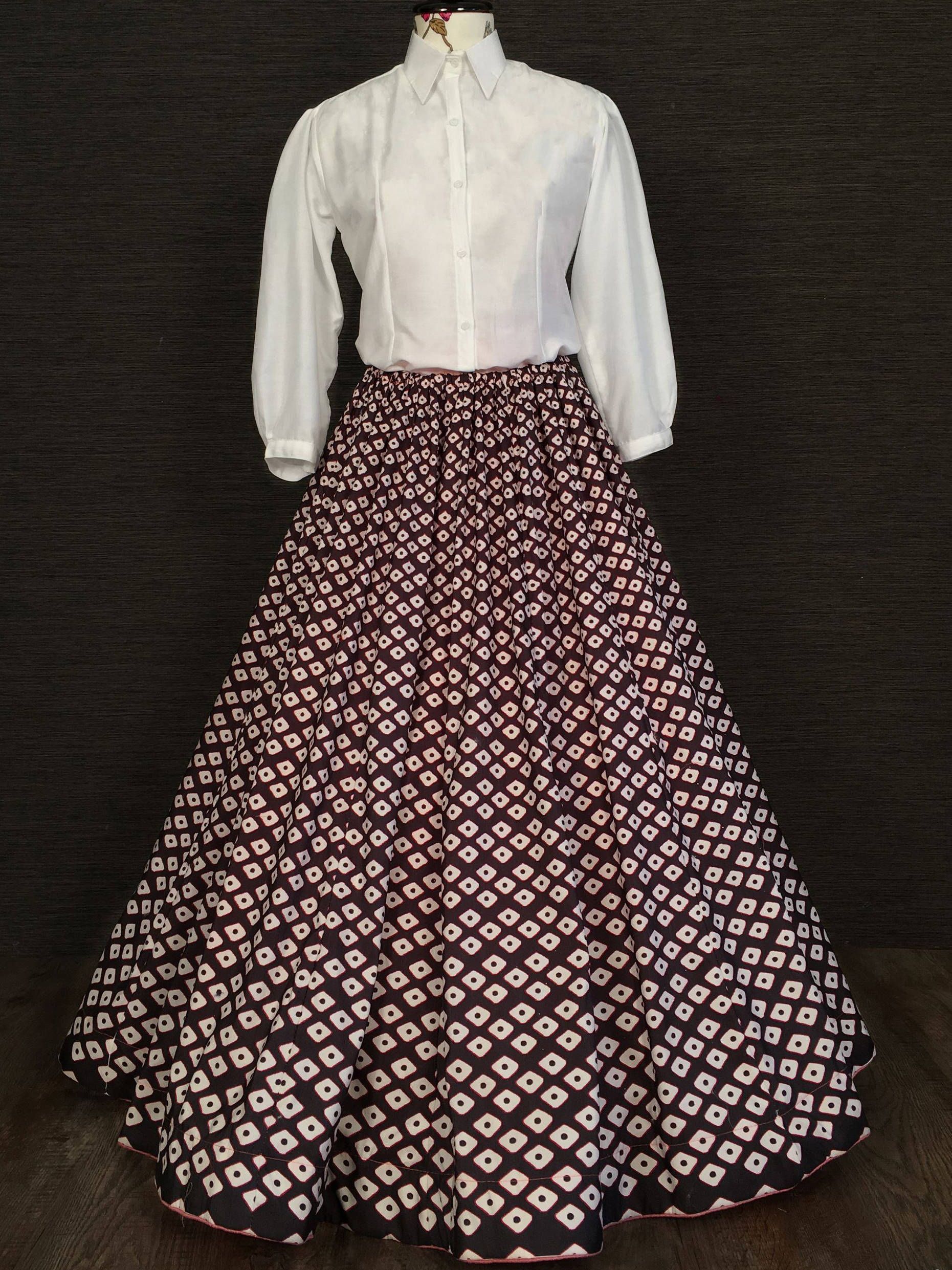 Black & White Printed Silk Indo Western Readymade Shirt With Skirt