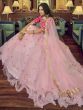 Radiant Light Pink Sequins Embroidered Net Party Wear Lehenga Choli
