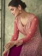 Gorgeous Coral Pink Sequined Georgette Party Wear Lehenga Suit