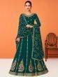 Magnificent Green Sequins Embroidered Georgette Anarkali Suit