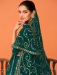 Magnificent Green Sequins Embroidered Georgette Anarkali Suit