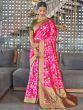 Pink Floral Weaving Art Silk Festive Wear Kanjeevaram Saree