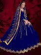 Blue Mirror Work Georgette Festive Pakistani Salwar Suit