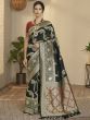 Charismatic Dark Green Heavy Zari Weaving Banarasi Silk Saree