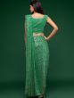 Green Fully Sequined Georgette Party Wear Saree