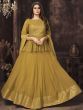 Comforting Mustard Yellow Sequins Georgette Ready Made Lehenga Suit 