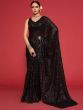 Black Fully Sequined Georgette Party Wear Saree