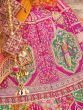 Orange And Pink Weaving Work Banarasi Silk Lehenga Choli With Belt