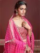 Admire Pink Chinon Mirror With Embroidery Designer Lehenga Choli 