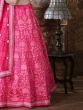 Pink Embroidered Silk Festive Wear Lehenga Choli With Dupatta
