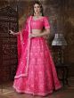 Pink Embroidered Silk Festive Wear Lehenga Choli With Dupatta
