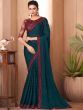 Magnificent Bottle Green Silk Party Wear Saree With Blouse