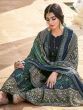 Glamorous Navy Blue Bandhani Printed Silk Festival Wear Sharara Suit
