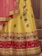 Fantastic Yellow Sequins Embroidered Silk Wedding Wear Lehenga Choli