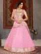 Pink Sequined Net Party Wear Lehenga Choli