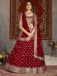 Red Sequined Net Party Wear Lehenga Choli