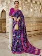 Beating Purple Patola Art Silk Wedding Wear Saree