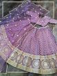  Purple Checks Lucknowi Net Wedding Wear Lehenga Choli