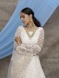 White Thread Worked Net Wedding Wear Lehenga Choli