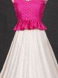 Stunning White Sequined Georgette Party Wear Crop-Top Lehenga