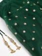 Green & Golden Semi-Stitched Myntra Lehenga & Unstitched Blouse with Dupatta
