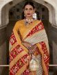 Raising Yellow Weaving Patola Silk Wedding Wear Saree