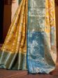 Warm Yellow Woven Tissue Silk Festive Wear Saree
